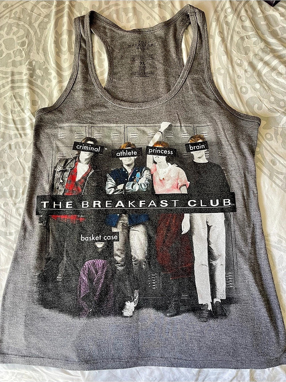 Reckless Abandon The Breakfast Club Graphic Tank Top Gray XL